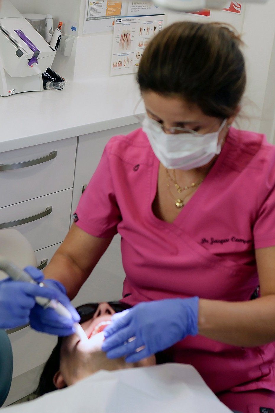 Campos Dental treatment room — a Barnet patient on the in-house plan